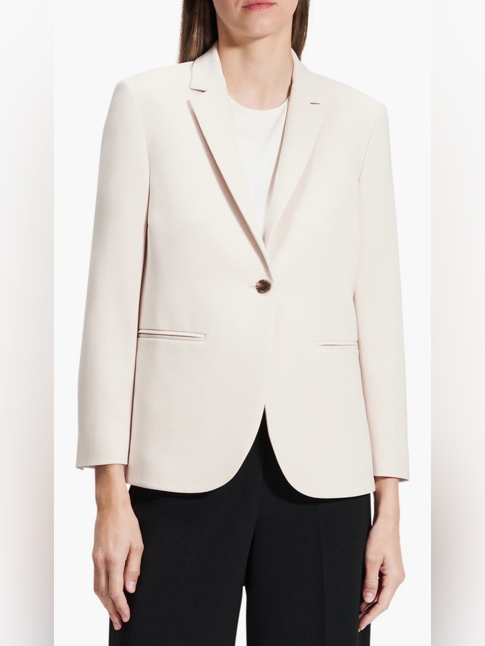 NWT Theory Staple relaxed blazer admiral crepe size 8 TUMI - Picture 1 of 4
